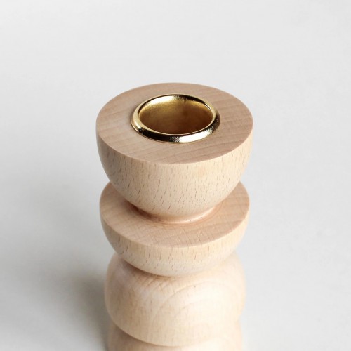 5MM Paper - Bougeoir totem en bois - moyen Nr 4 5MM Paper - Bougeoir totem en bois - moyen Nr 4
