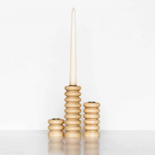 5MM Paper - Bougeoir totem en bois - grand Nr 1