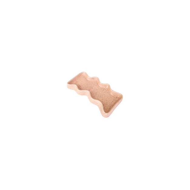 5MM Paper - Plateau vague en Céramique - Rectangle pêche