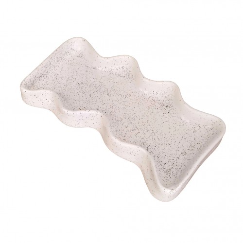 5MM Paper - Plateau vague en Céramique - Rectangle Blanc