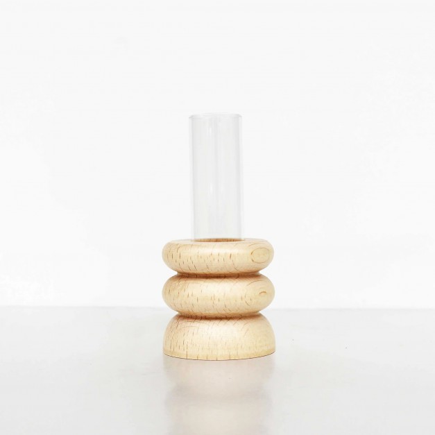 5MM Paper - vase de table en bois Totem - court Nr 1