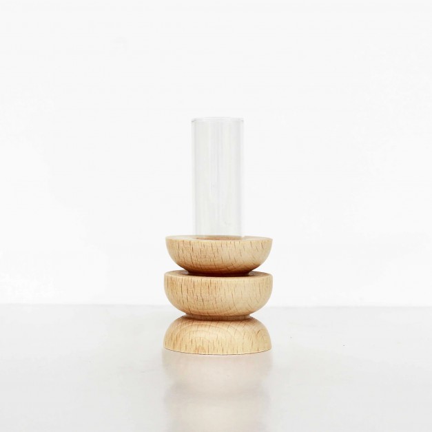 5MM Paper - vase de table en bois Totem - court Nr 4