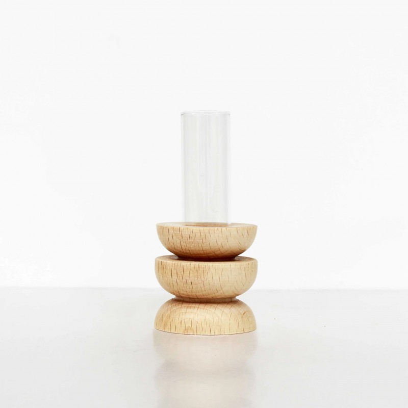 5MM Paper - vase de table en bois Totem - court Nr 4 Voir la slide 5MM Paper - vase de table en bois Totem - court Nr 4