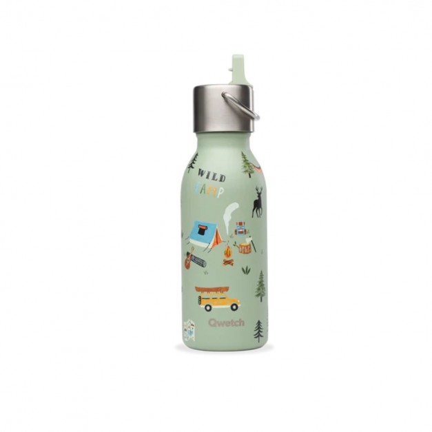 Gourde isotherme enfant Yosemite Vert Tilleul 350 ml - Qwetch