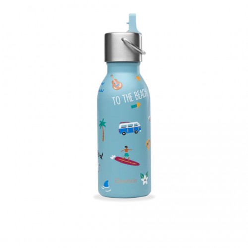 Gourde isotherme enfant Honolulu Bleu acier 350 ml - Qwetch Gourde isotherme enfant Honolulu Bleu acier 350 ml - Qwetch