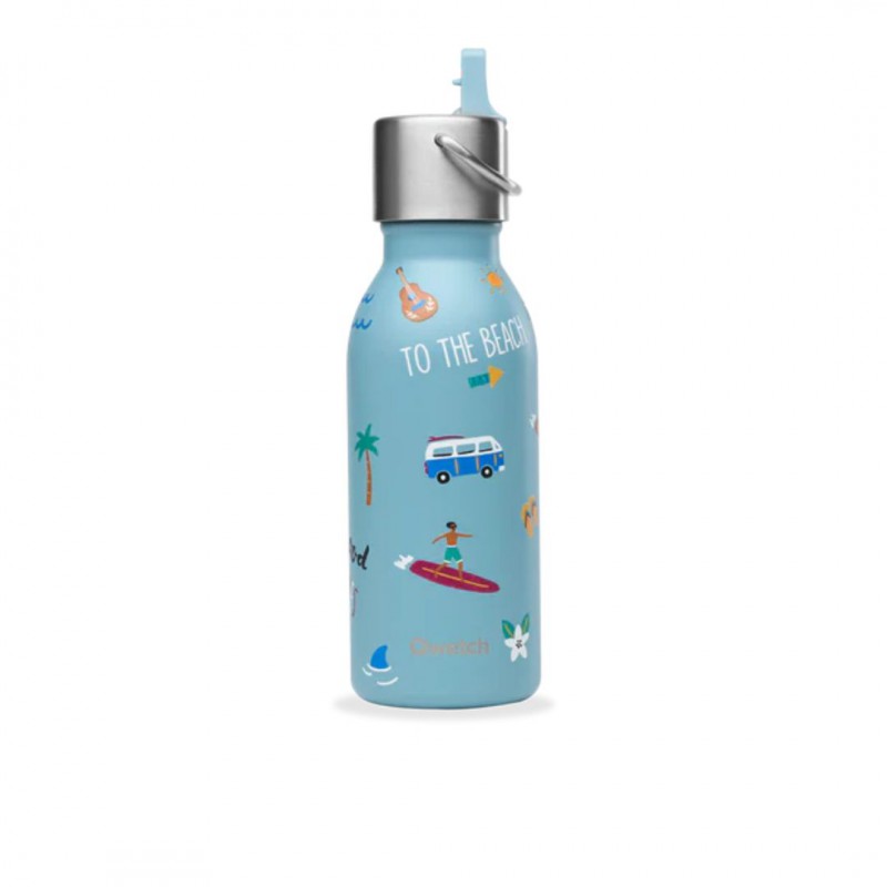 Gourde isotherme enfant Honolulu Bleu acier 350 ml - Qwetch Voir la slide Gourde isotherme enfant Honolulu Bleu acier 350 ml - Qwetch