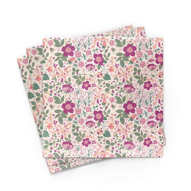 20 Serviettes Bambou 33x33 cm - In full bloom - Chic Mic