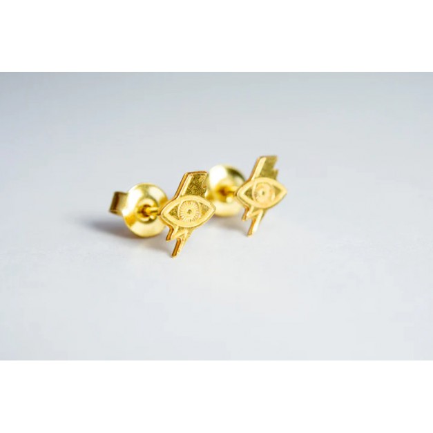 Adorabili Paris - Boucles d'oreilles ziggy - éclair/oeil
