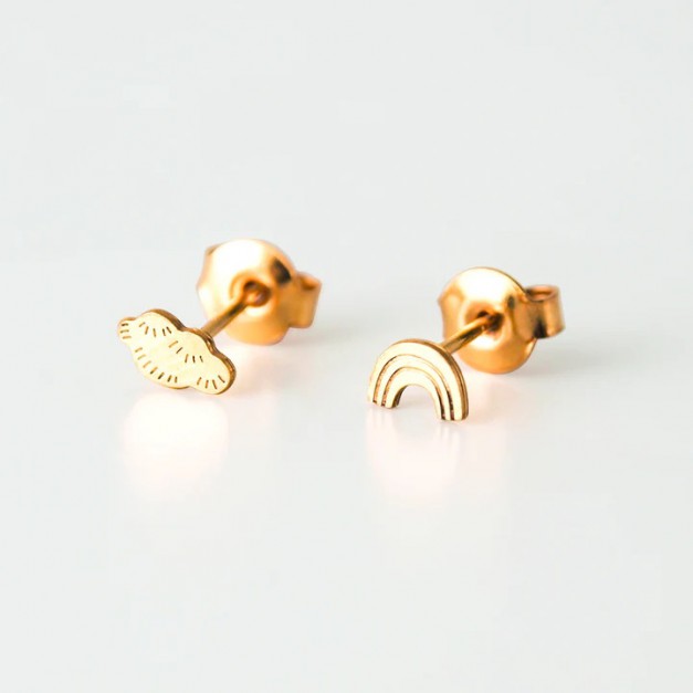 Adorabili Paris - Boucles d'oreilles arc-en-ciel / nuage