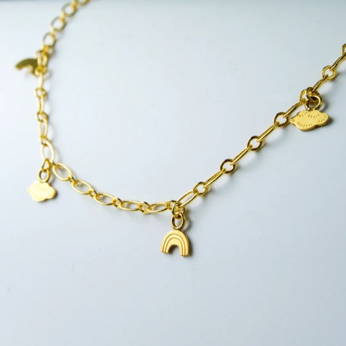 Adorabili Paris - Bracelet Charms Arc-en-ciel/Nuage Adorabili Paris - Bracelet Charms Arc-en-ciel/Nuage
