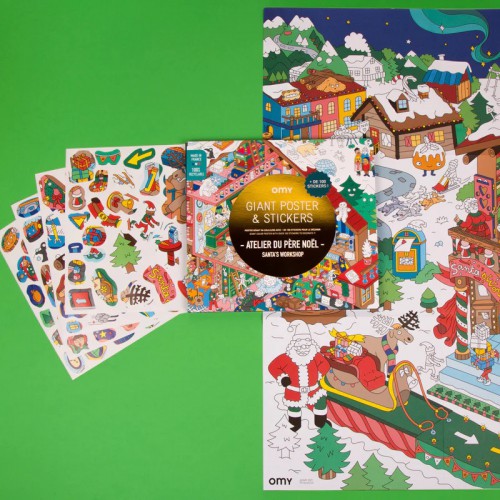 Omy - Poster géant Atelier du Père Noël Omy - Poster géant Atelier du Père Noël