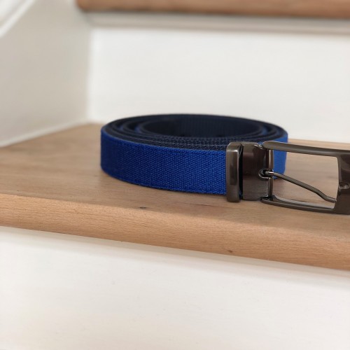 Ceinture upcyclée Skinalp bleu électrique / noir Ceinture upcyclée Skinalp bleu électrique / noir