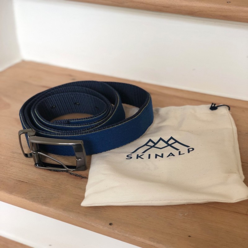 Ceinture upcyclée Skinalp bleu électrique / noir Voir la slide Ceinture upcyclée Skinalp bleu électrique / noir