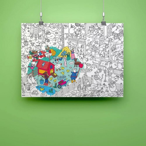 Omy - Poster géant Crazy Farm Omy - Poster géant Crazy Farm