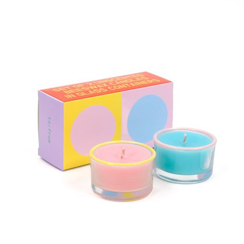 To from - Bougie party - Light Pink & Blue