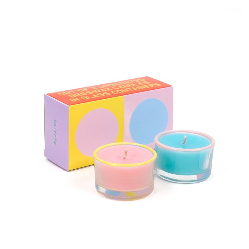Voir la slide To from - Bougie party - Light Pink & Blue