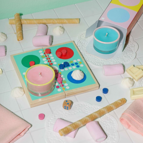 To from - Bougie party - Light Pink & Blue