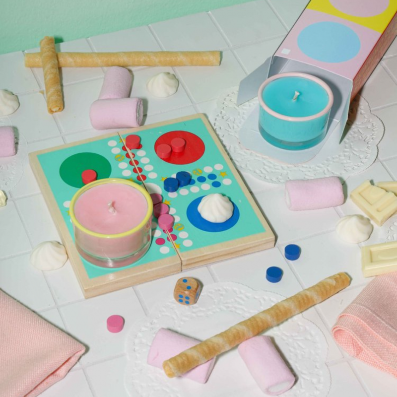 Voir la slide To from - Bougie party - Light Pink & Blue