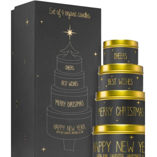 My Flame - Bougie Coffret 4 bougies Xmas - Black My Flame - Bougie Coffret 4 bougies Xmas - Black
