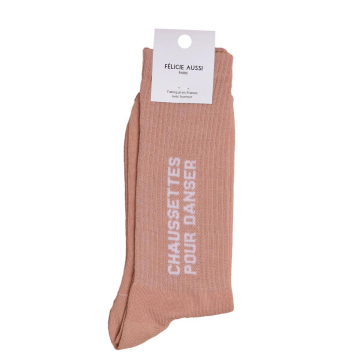 Félicie Aussi - Chaussettes Pour Aller Danser Rose Fanée