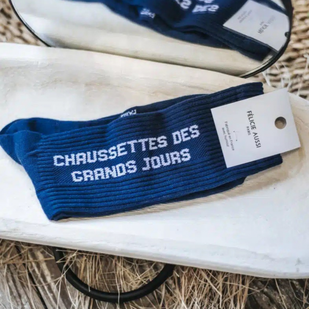 Félicie Aussi - Chaussettes Des Grands Jours Bleu Prusse