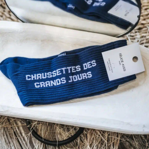 Félicie Aussi - Chaussettes Des Grands Jours Bleu Prusse