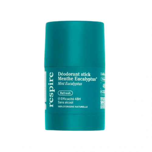 Respire - déodorant stick plastique menthe eucalyptus Respire - déodorant stick plastique menthe eucalyptus
