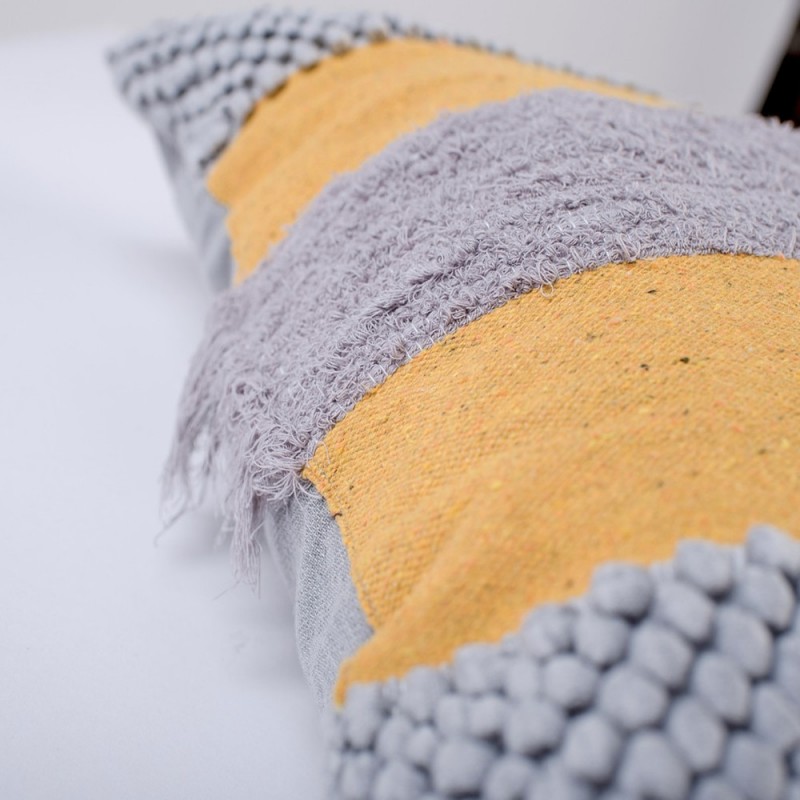 Voir la slide Housse de coussin Funny Mushroom jaune et gris