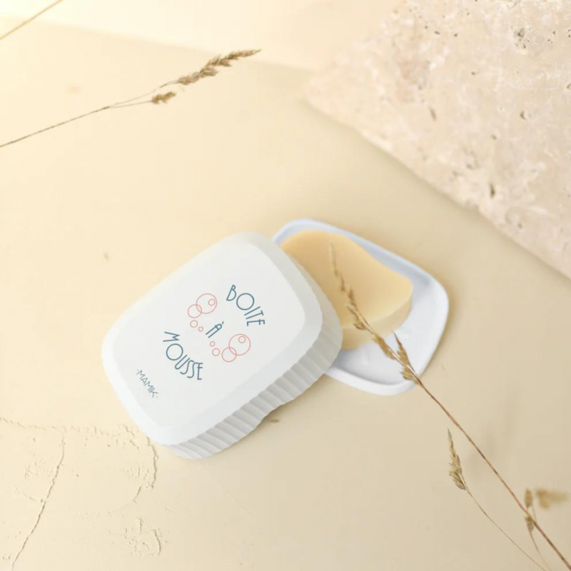 Voir la slide Boîte à savon gris bleuté "boîte à mousse" - Mamik