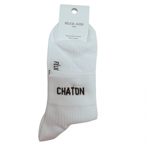 Félicie Aussi - Chaussettes Basses Blanches Chaton Félicie Aussi - Chaussettes Basses Blanches Chaton