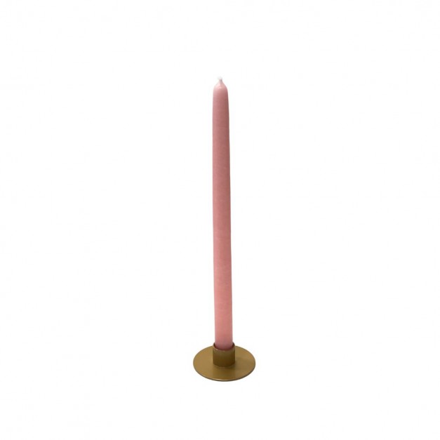 Bougie cierge 30 cm Rose dragée - Ciergerie des Prémontrés