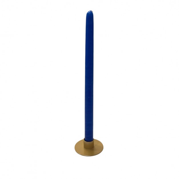 Bougie cierge 30 cm Marine - Ciergerie des Prémontrés