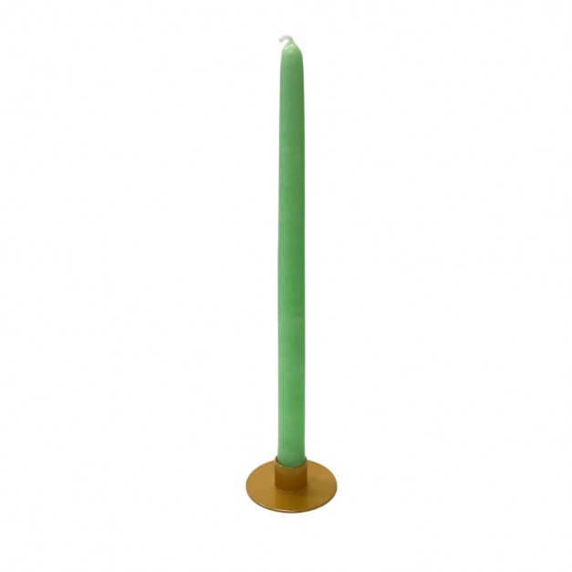 Bougie cierge 30 cm Menthe - Ciergerie des Prémontrés