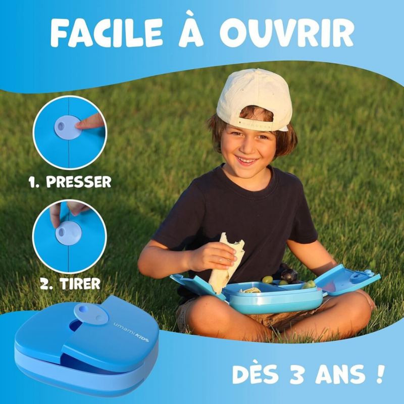 Umami - Lunchbox complète pour enfants bleu, vert ou rose Voir la slide Umami - Lunchbox complète pour enfants bleu, vert ou rose