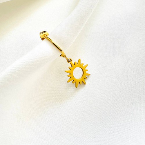 Boucle d'oreille Créole Soleil - Pop Joy Boucle d'oreille Créole Soleil - Pop Joy