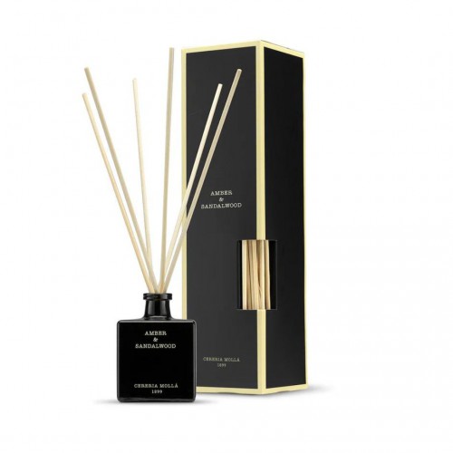 Cereria Molla - Diffuseur avec bâtonnets Amber & Sandalwood - 100 ml Cereria Molla - Diffuseur avec bâtonnets Amber & Sandalwood - 100 ml