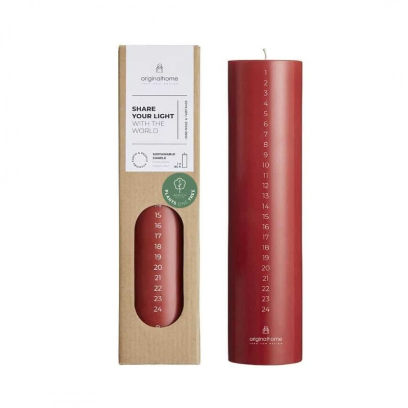 Bougie de l'Avent Warm Red - Naturelle & Artisanale | Original Home Voir la slide Bougie de l'Avent Warm Red - Naturelle & Artisanale | Original Home