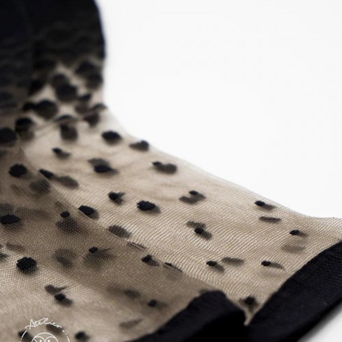Chaussettes transparentes Nakameguro Black - Atelier Saint-Eustache Chaussettes transparentes Nakameguro Black - Atelier Saint-Eustache