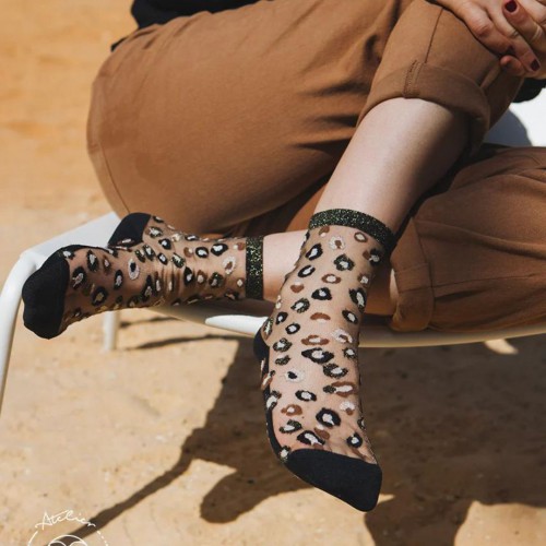 Chaussettes transparentes Horseshoe Bend Gold - Atelier Saint-Eustache Chaussettes transparentes Horseshoe Bend Gold - Atelier Saint-Eustache