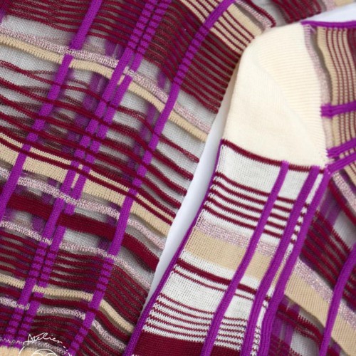 Chaussettes transparentes Nevada Roads Fuchsia - Atelier Saint-Eustache