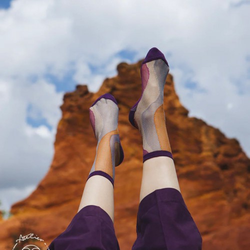 Chaussettes transparentes Antelope Canyon Fuchsia - Atelier Saint-Eustache