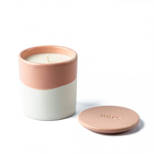Bougie cire naturelle céramique 1 mèche Sucre rose - Waks Bougie cire naturelle céramique 1 mèche Sucre rose - Waks