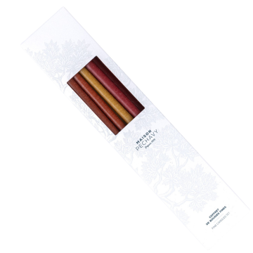 Coffret 10 bougies fines Ikat Terracotta - Maison Pechavy
