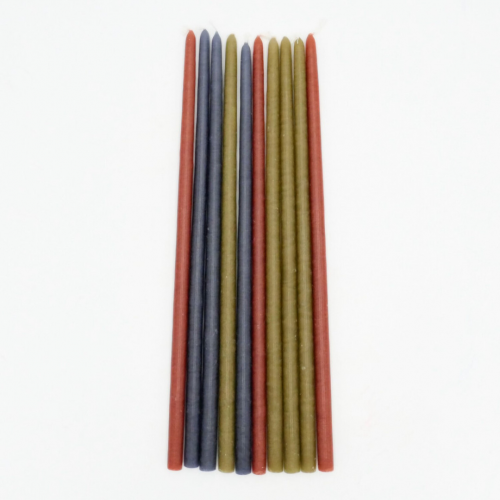 Coffret 10 bougies fines Ikat Kaki - Maison Pechavy Coffret 10 bougies fines Ikat Kaki - Maison Pechavy
