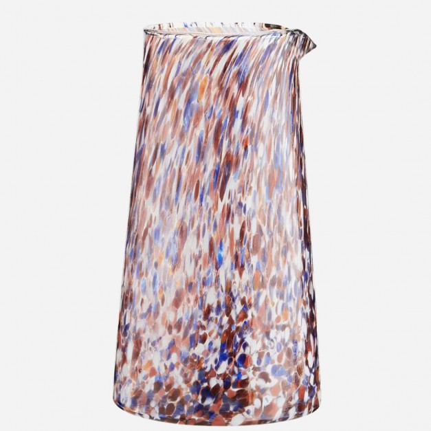 Carafe en verre - Orange/bleu - Madam Stoltz