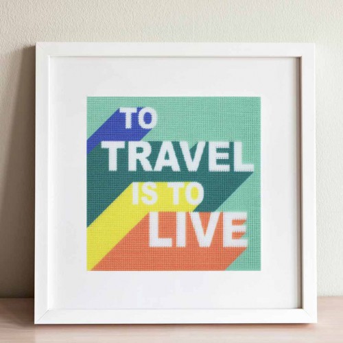 Kit Canevas To travel is to live - Fukuri Kit Canevas To travel is to live - Fukuri