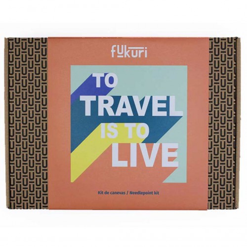 Kit Canevas To travel is to live - Fukuri Kit Canevas To travel is to live - Fukuri