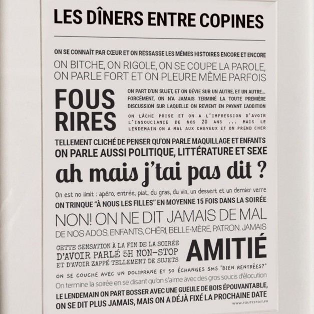 Affiche Les dîners entre copines - Tout est dit