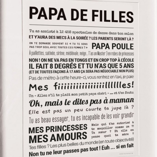 Affiche Papa de filles - Tout est dit
