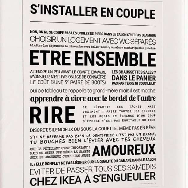 Affiche S'installer en couple - Tout est dit